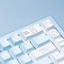 Load image into Gallery viewer, Blue Bunny PBT Keycaps